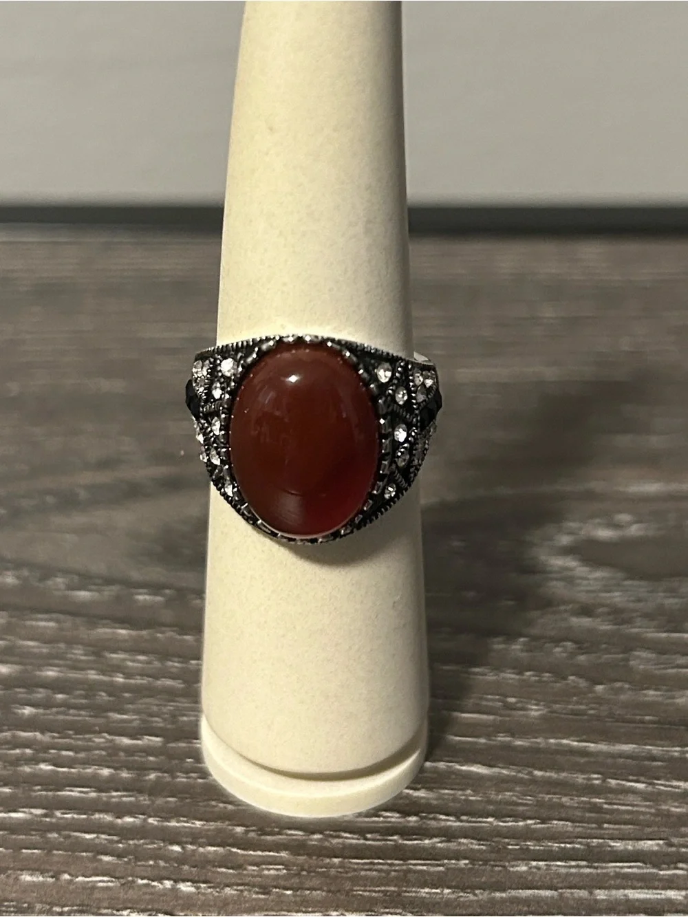 Genuine Stone and Marcasite ring size 9